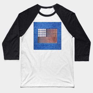 Baseball Bats & Ball American USA Flag Baseball T-Shirt